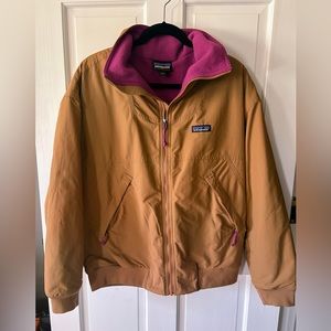 Patagonia Women’s Shelled Synchilla Jacket - Brown + Pink - Large